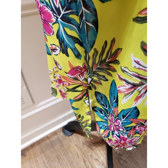 Women's Multicolor Floral Polyester Long Sleeve Casual Open Front Blazer Large - Picture 7 of 13